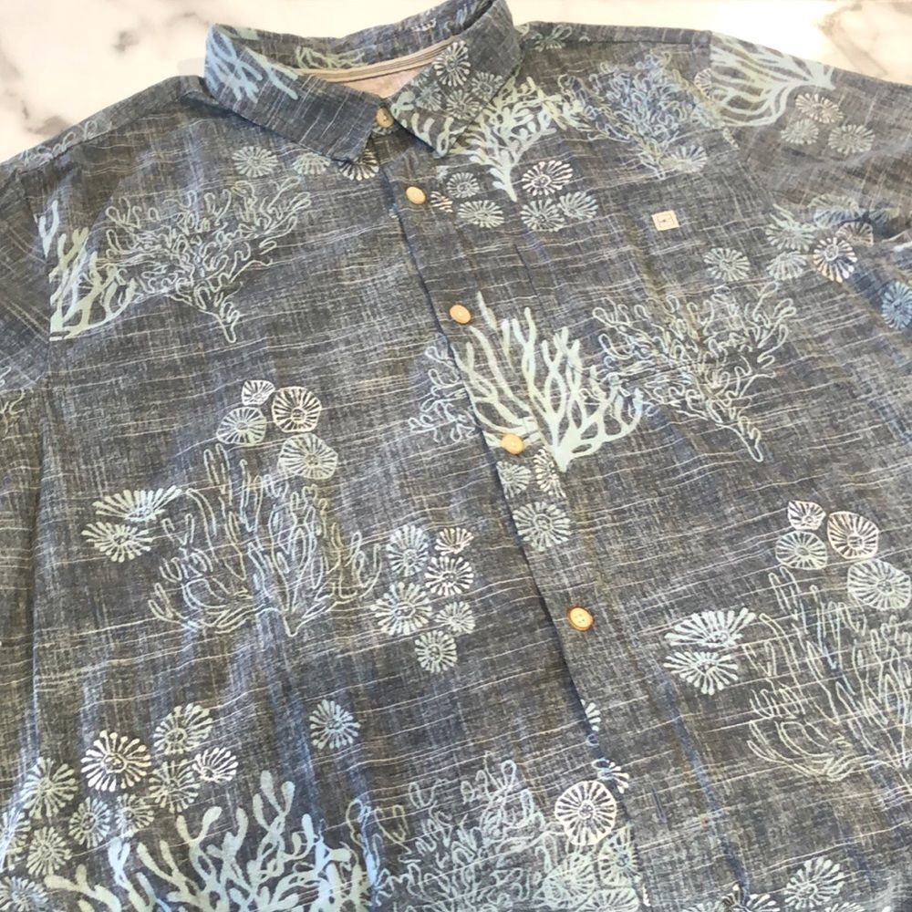 Jack O’Neill Cotton/Rayon Tropical Short Sleeve Button Up Mens Large